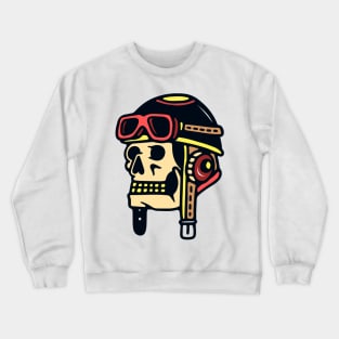 Old Pilot Helmet Crewneck Sweatshirt